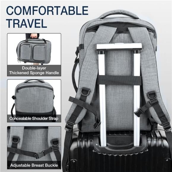 Dinictis 40L Travel Backpack Carry on Flight Approved, Backpack Suitcase for